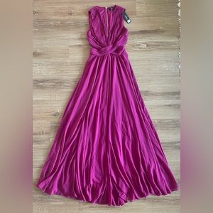 Lulu’s vivid imagination cutout maxi dress in plum purple color in XS